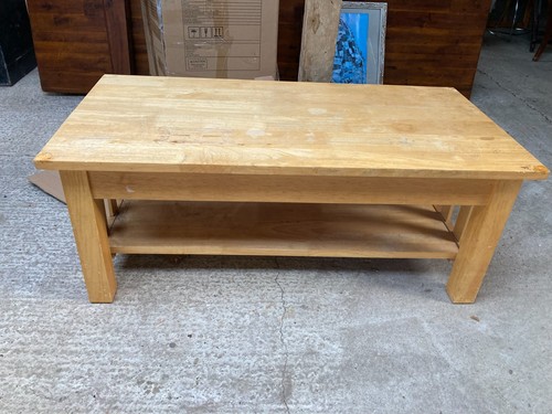 Brown wooden coffee table with - wooden,