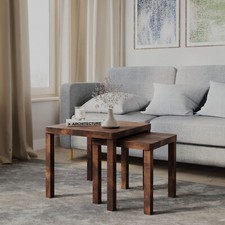 Set of 2 Square Wooden Nesting