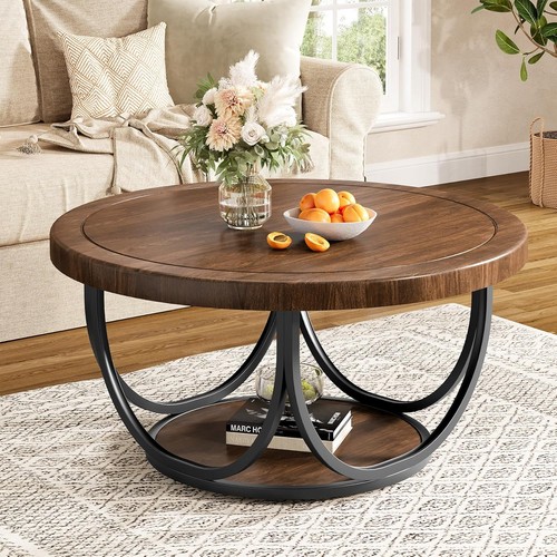 Tier round coffee table - 2-tier,