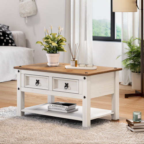 Corona coffee table white - coffee,